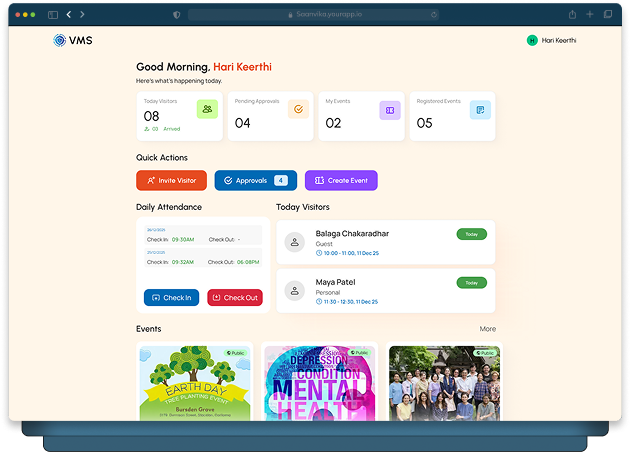 Visitor Management Dashboard